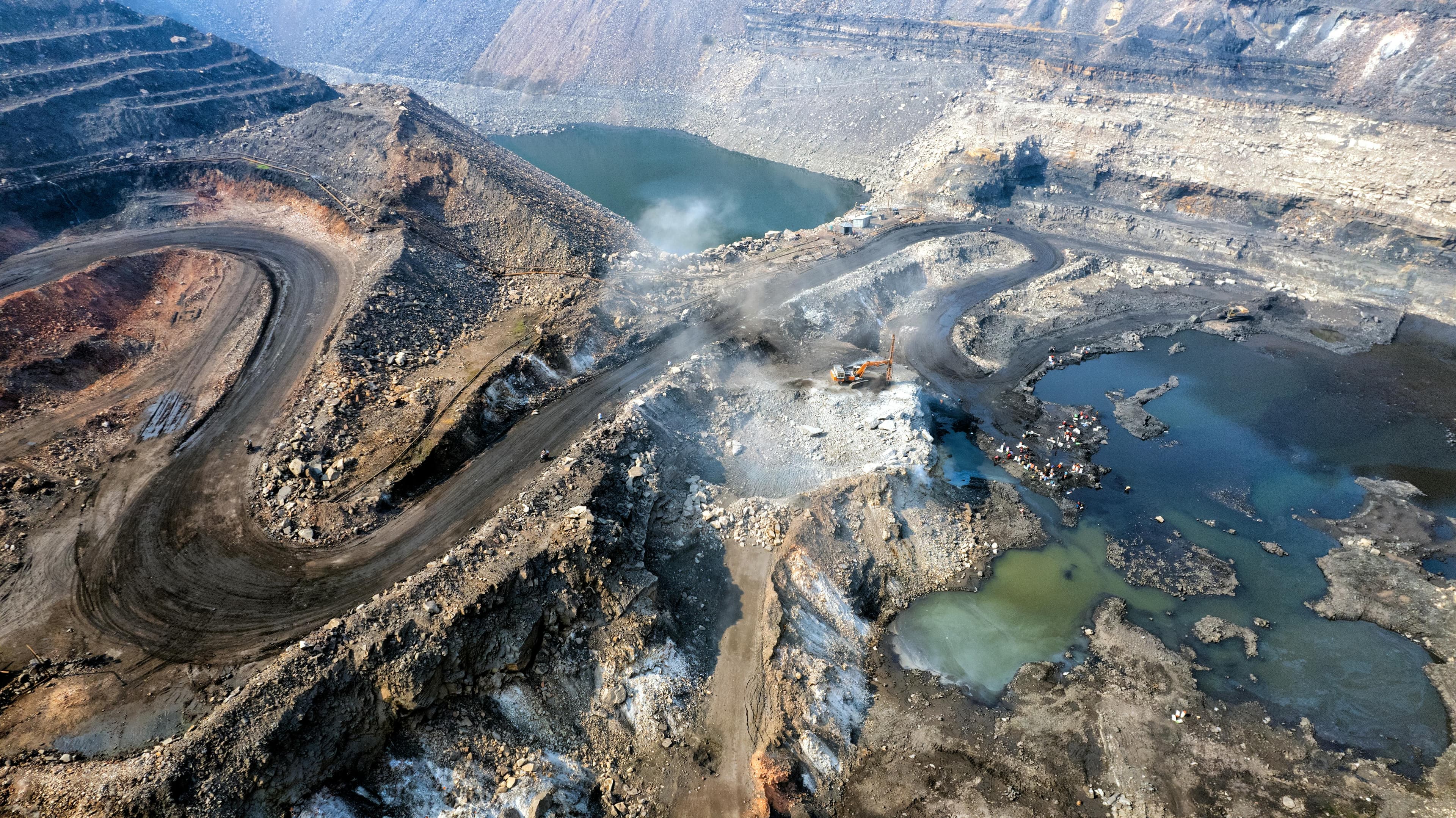 Operação de mineração panorâmica